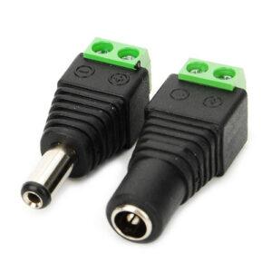 par conector dc hembra macho