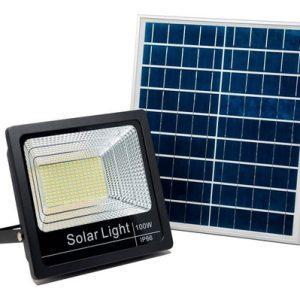 foco solar led 100w control