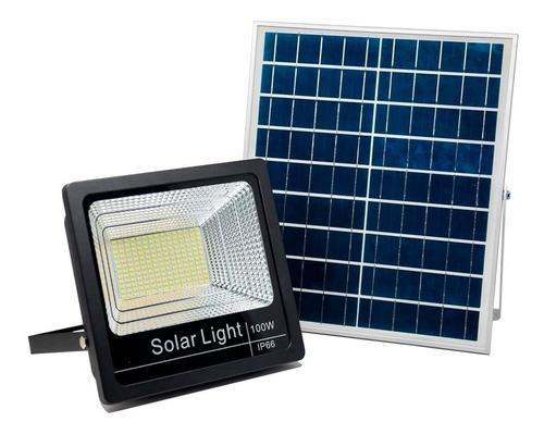 foco solar led 100w control