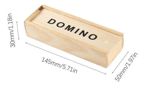 negro domino set caja madera