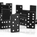 negro domino set caja madera