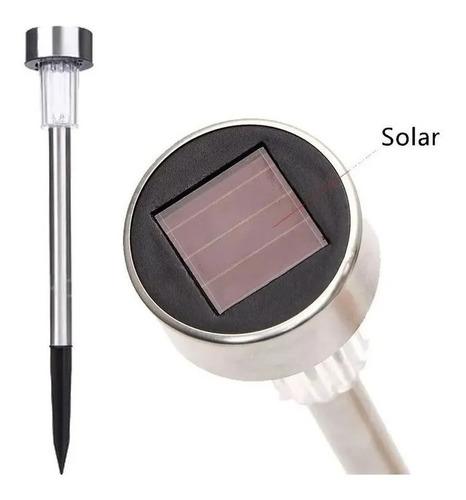 set faroles leds solares jardin