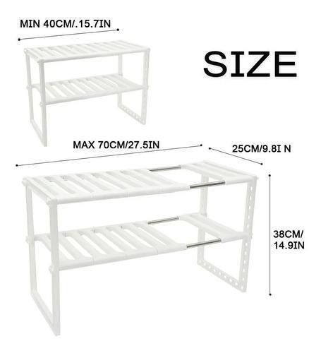 pack x2 estante ajustable organizador