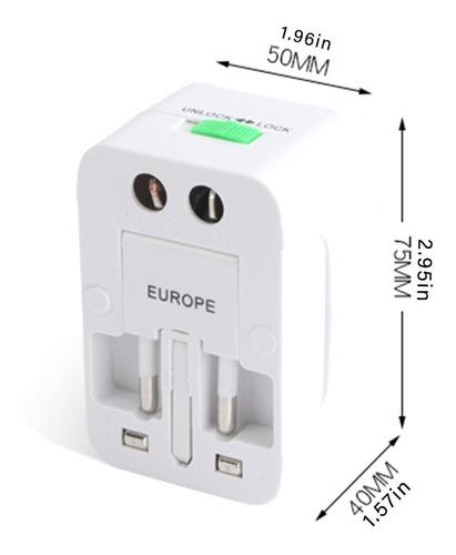 adaptador enchufe universal viajero internacional