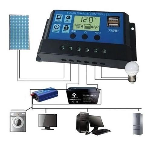 controlador carga panel solar regulador