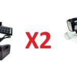 pack x2 kit solar camping