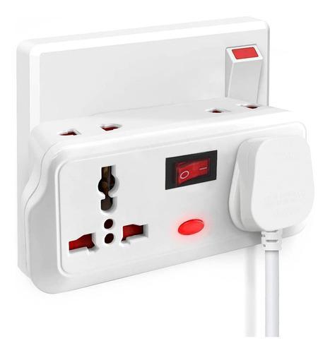 adaptador enchufe universal viajes interruptor