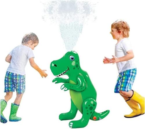 agua niños juegos dinosaurio inflable