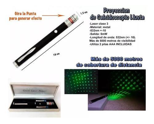 puntero laser verde caleidoscopio 100mw