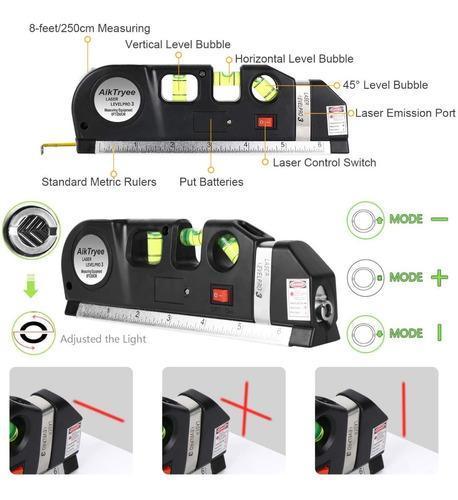 nivel laser cinta metrica huincha