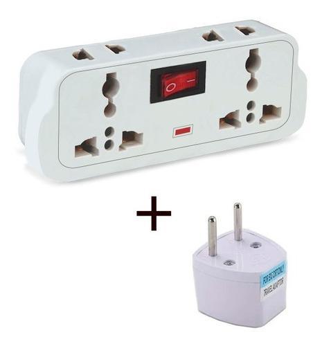 adaptador enchufe universal viajes interruptor