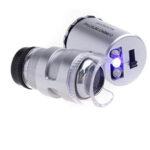 bolsillo luz led/uv 60x microscopio