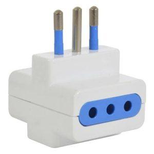 adaptador enchufe rectangular 3en1 patas